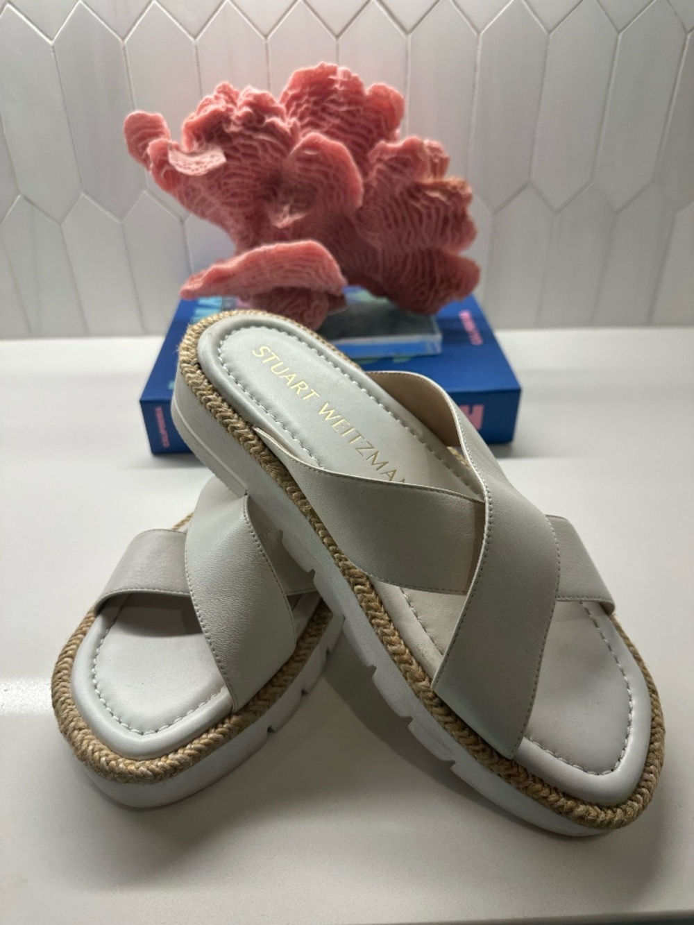 White Slides Sz  7.5